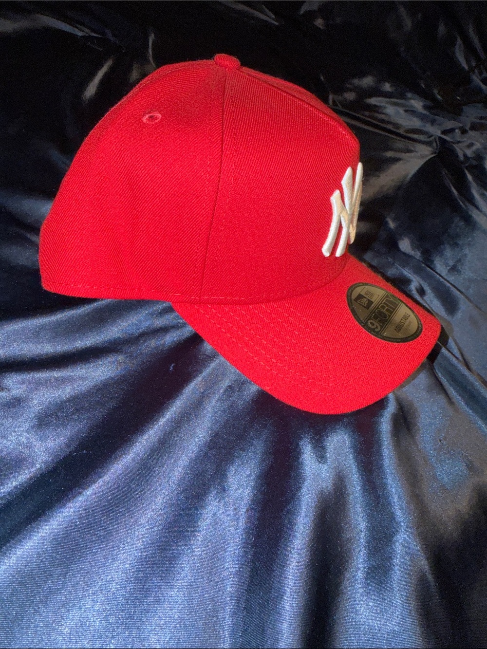 New Era Red Baseball Cap with White NY Logo